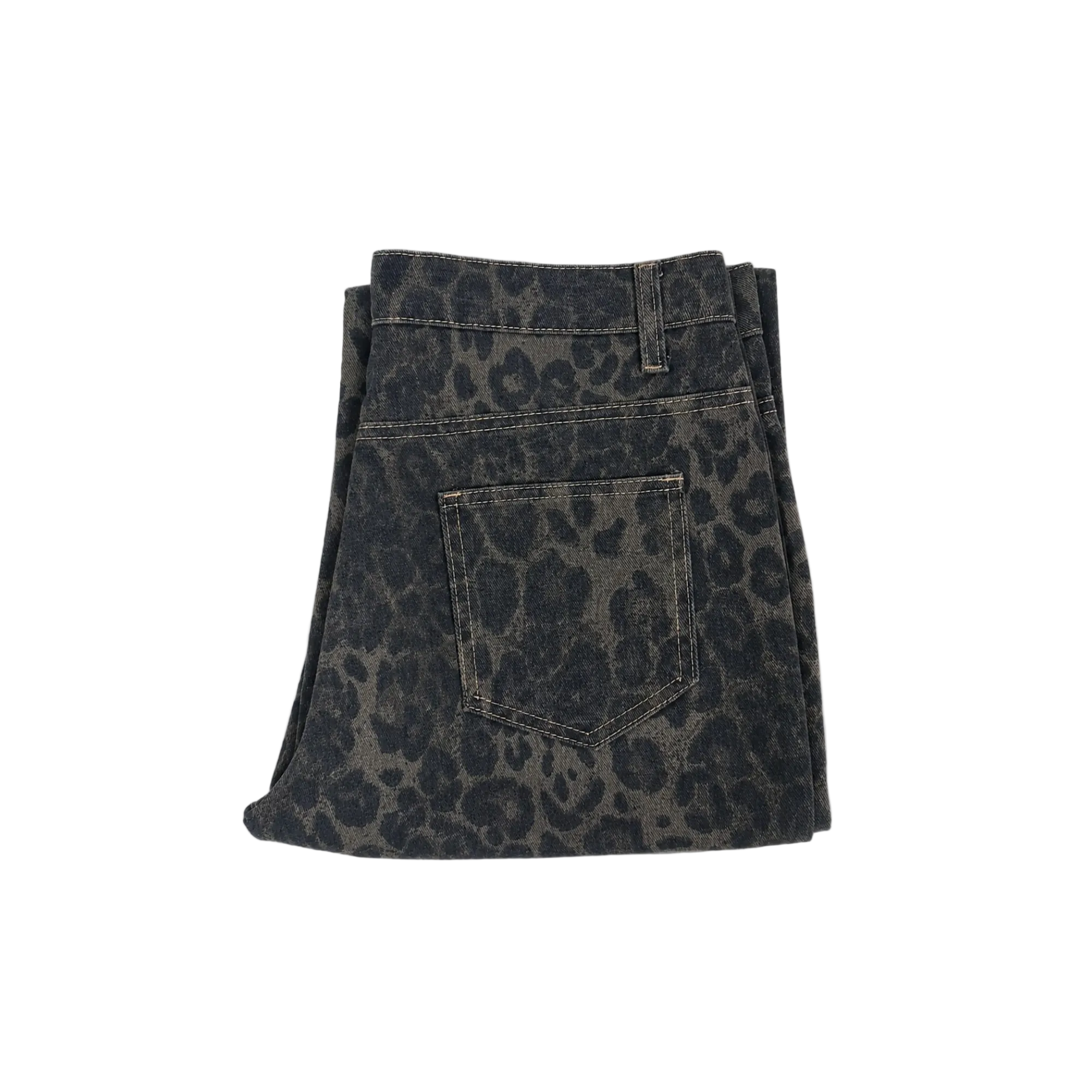 Leopard Baggy Jeans