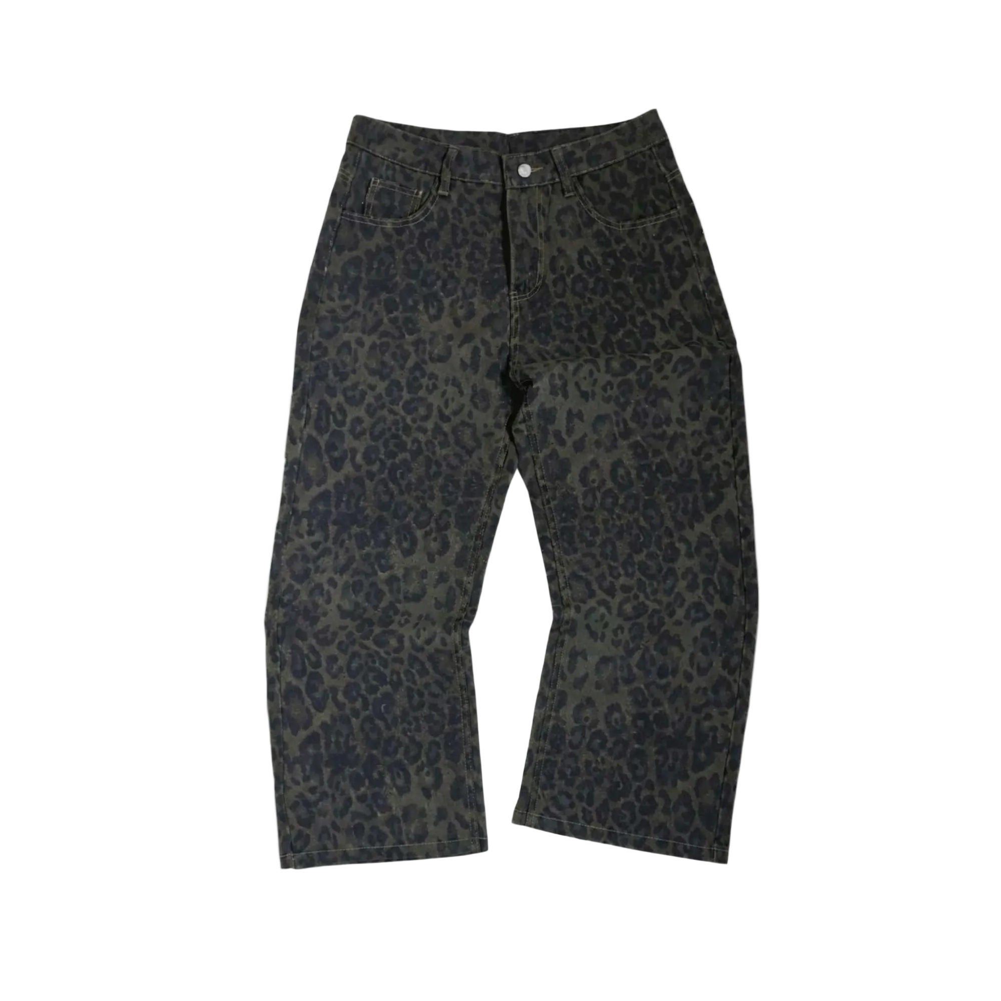 Leopard Baggy Jeans